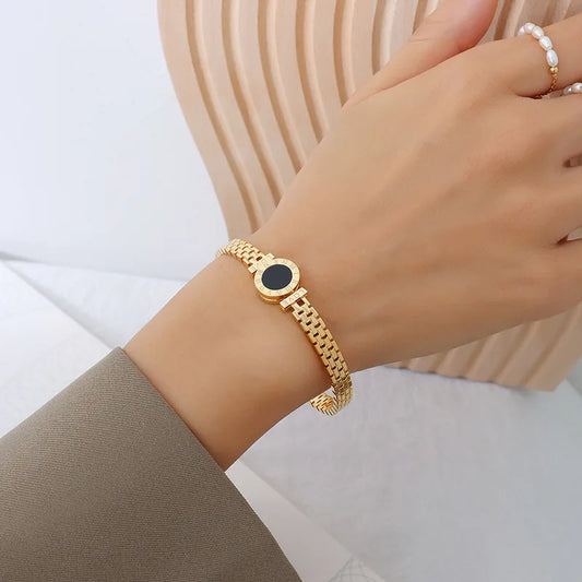 Roman Numeral Love Letter Bangle