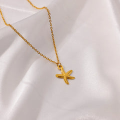 Layered Heart Pendant Necklace in Gold Stainless Steel